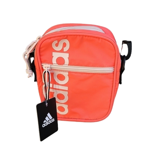 adidas Core Festival Mini Crossbody Bag Travel Running RARE Neon Pink Signal - Picture 9 of 16